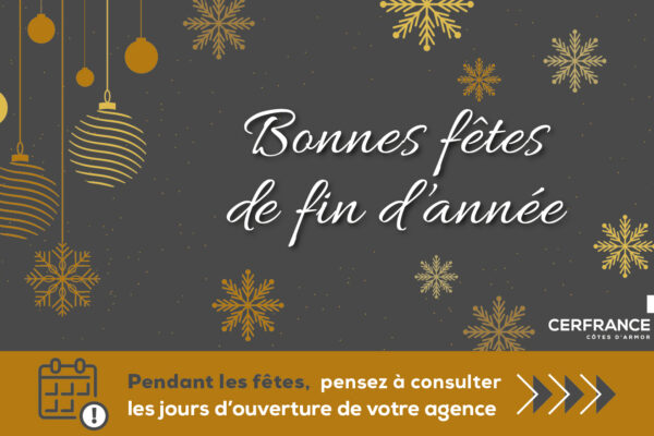 Fêtes de fin d’année 2025 : consultez les jours d’ouverture de votre agence